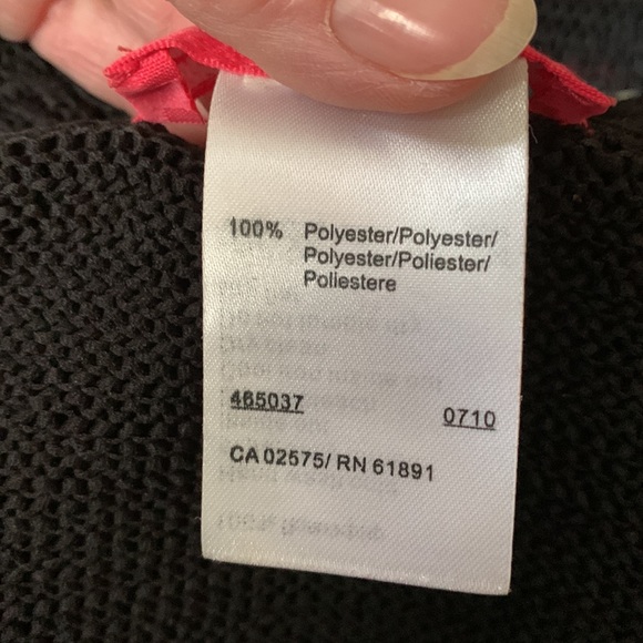 Retro Black and White Crocheted Sweater S/M - Picture 7 of 10